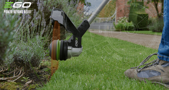 How to edge lawns using a strimmer